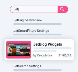 افزونه جت سرچ | jet search در سایت المنتور نمایه