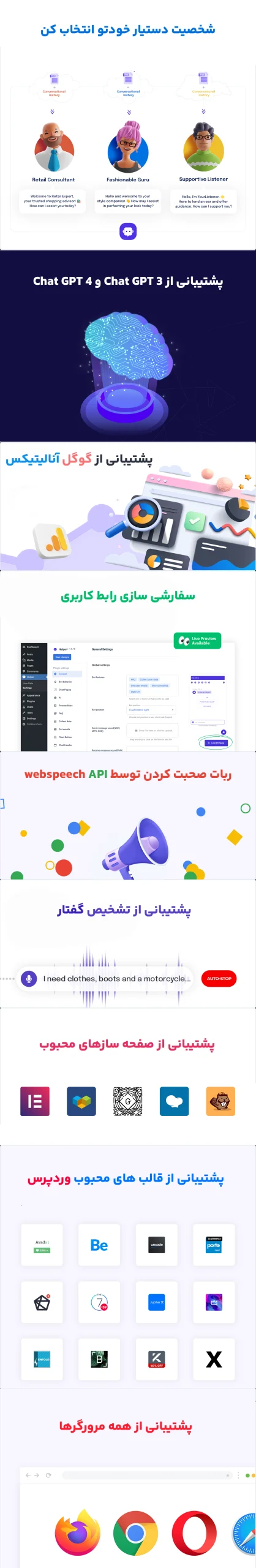 افزونه هوش مصنوعی Helper در سایت المنتور